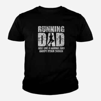 Running Dad Marathon Race Sport Daddy Distressed Shirt Youth T-shirt | Crazezy AU