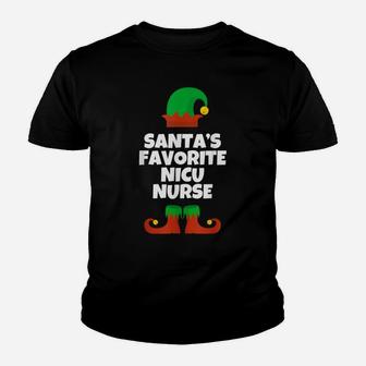 Santa's Favorite Nicu Nurse Gift Christmas Funny Neonatal Youth T-shirt | Crazezy UK