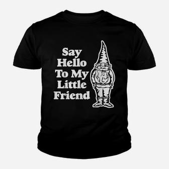 Say Hello To My Little Friend Funny Saying Gnome Tee Youth T-shirt | Crazezy AU