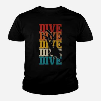 Scuba Diving Vintage Retro DIVE Scuba Diver Gift Youth T-shirt | Crazezy