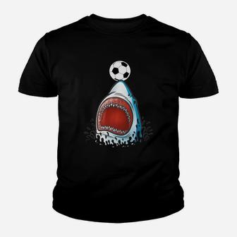 Shark Soccer Shirt, Funny Cute Animal Lover Sports Gift Boys Youth T-shirt | Crazezy CA