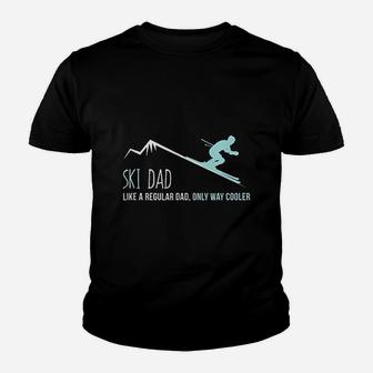 Ski Dad Funny Cute Winter Skiing Gift Youth T-shirt | Crazezy
