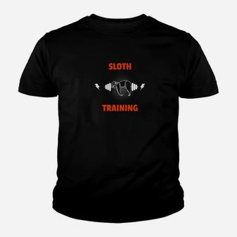 Sloth Training Funny Workout Motivation Gym Gift Youth T-shirt | Crazezy UK
