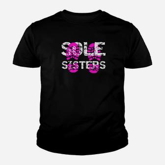 Sole Sisters Girls Hiking Girls Running Boot Prin Youth T-shirt | Crazezy