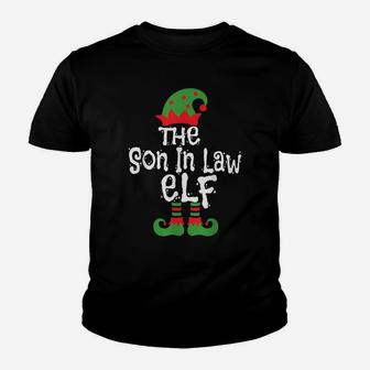 Son In Law Elf Family Matching Christmas Group Funny Pajama Youth T-shirt | Crazezy