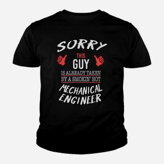 Sorry This Guy Taken By Hot Funny Mechanical Engineer Youth T-shirt | Crazezy