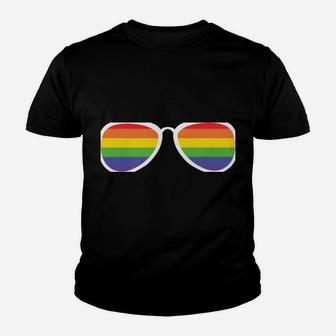 Sounds Gay I'm In Funny Rainbow Sunglasses Lgbt Pride Youth T-shirt | Crazezy