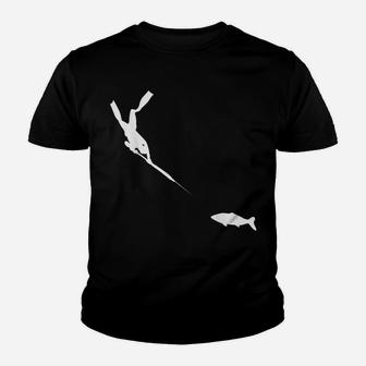 Spearfishing Freediver Fish Hunting Tee Youth T-shirt | Crazezy DE