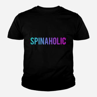 Spinaholic Love Spin Funny Bike Workout Gym Spinning Class Youth T-shirt | Crazezy UK