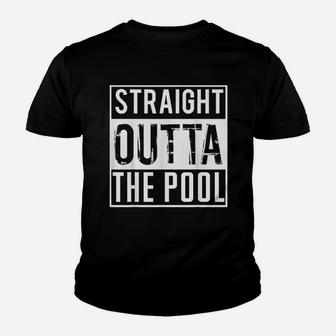 Straight Outta The Pool Swim Funny Swimming Youth T-shirt | Crazezy