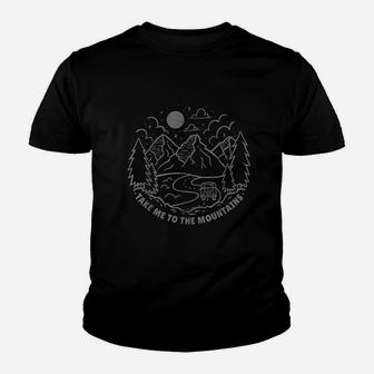 Take Me To The Mountains Hiking Camping Camper Hiker Gift Youth T-shirt | Crazezy CA