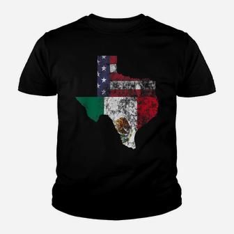 Texas Mexico American Flag Cinco De Mayo Mexican T Shirt Youth T-shirt | Crazezy DE