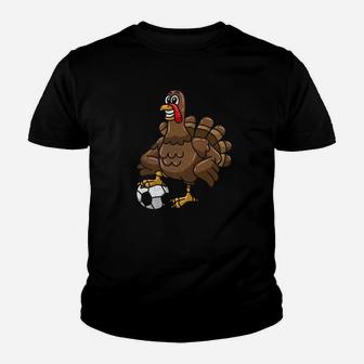 Thanksgiving Turkey Soccer Day Ball Sport Boy Player Youth T-shirt | Crazezy DE