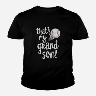 That Is My Grandson Baseball Grandma Grandpa Gift Youth T-shirt | Crazezy