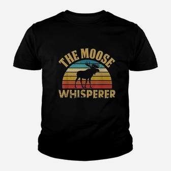 The Moose Whisperer Funny Moose Lover Camper Gift Youth T-shirt | Crazezy AU