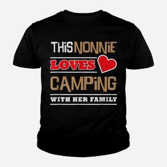 This Nonnie Loves Camping With Her Family Grandma Camp Youth T-shirt | Crazezy AU