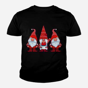 Three Gnomes In Red Costume Christmas Cute Holiday Xmas Gift Sweatshirt Youth T-shirt | Crazezy UK
