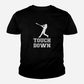 Touch Down Funny Mocking Baseball Player Football Sporting Youth T-shirt | Crazezy