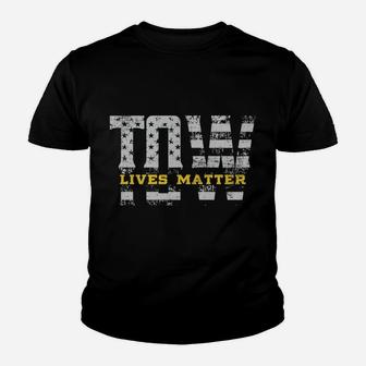 TOW Live Matter Tow Truck Gift Idea Thin Yellow Line Youth T-shirt | Crazezy