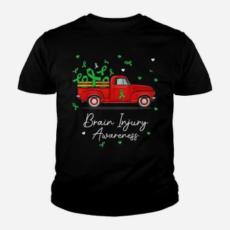 Truck Carrying Green Ribbon Brain Injury Awareness Youth T-shirt | Crazezy AU