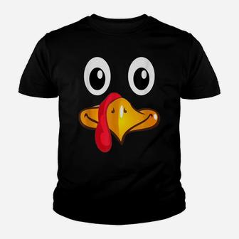 Turkey Face , Funny For Both Men & Women Youth T-shirt | Crazezy