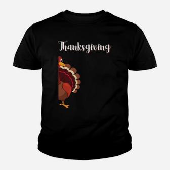 Turkey Matching Couple Lover Twins Cute Thanksgiving Sweatshirt Youth T-shirt | Crazezy