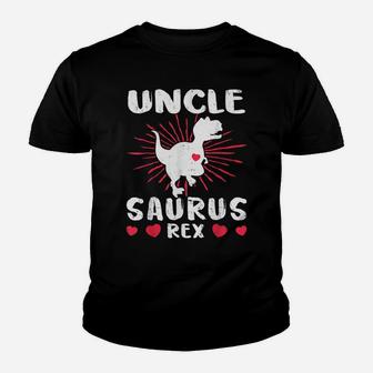 Unclesaurus Uncle Saurus Rex Dinosaur Heart Love Youth T-shirt | Crazezy