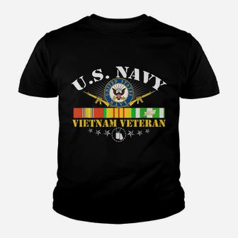 Us Navy Vietnam Veteran Usa Flag Vietnam Vet Flag Youth T-shirt | Crazezy CA