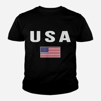 Usa T-Shirt American Flag Us America United States 4Th July Youth T-shirt | Crazezy