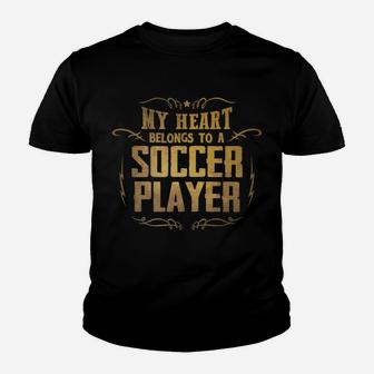 Valentines Day Soccer Player Boyfriend Girlfriend Youth T-shirt | Crazezy