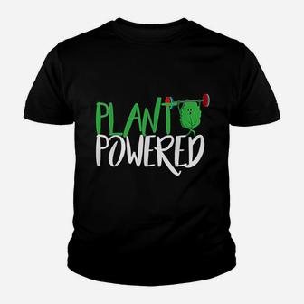 Vegan Workout Gift Plant Powered Athletes Gym Youth T-shirt | Crazezy AU