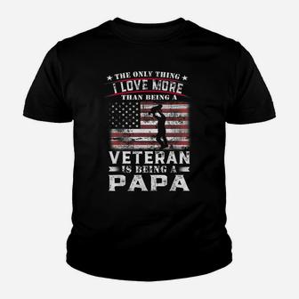 Veteran 365 Papa Veteran Fathers Day Gift Men Youth T-shirt | Crazezy