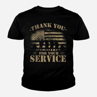 Veteran 365 Vintage Veteran Thank You For Your Service Youth T-shirt | Crazezy