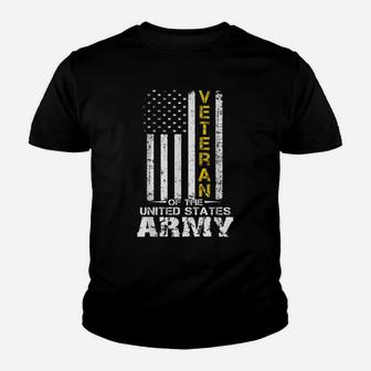 Veteran Of United States Us Army Veteran Gold Youth T-shirt | Crazezy