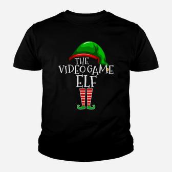 Video Game Elf Group Matching Family Christmas Gift Gamer Youth T-shirt | Crazezy