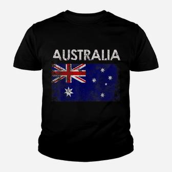 Vintage Australia Australian Flag Pride Gift Youth T-shirt | Crazezy