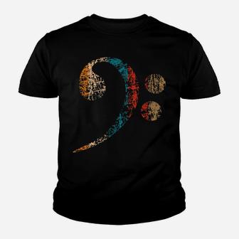 Vintage Bass Clef For Bass Players, Bassists & Bands Youth T-shirt | Crazezy