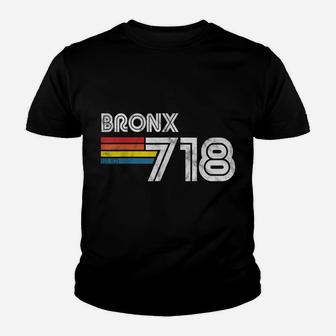 Vintage Bronx | Proud 718 New York City State Gift Youth T-shirt | Crazezy
