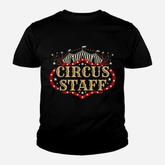 Vintage Circus Themed Birthday Party T Shirt - Event Staff Youth T-shirt | Crazezy