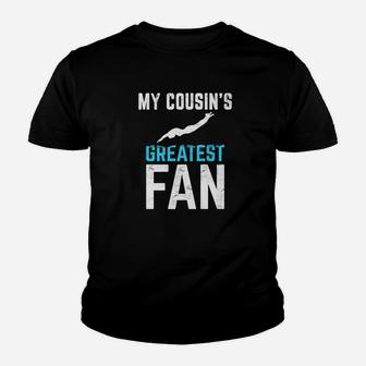 Vintage Graphic My Cousin Greatest Fan Swimming Youth T-shirt | Crazezy