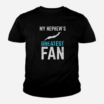 Vintage Graphic My Nephew Greatest Fan Swimming Youth T-shirt | Crazezy