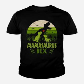 Vintage Retro 2 Kids Mamasaurus Dinosaur Lover Gift Youth T-shirt | Crazezy UK