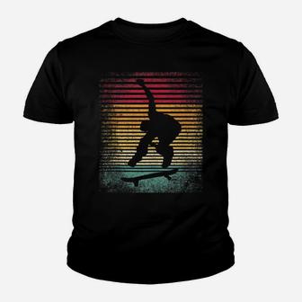 Vintage Retro Style Skateboarding Skate Skater Classic Gift Youth T-shirt | Crazezy