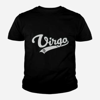 Virgo September Birthday Astrology Vintage Baseball Script Youth T-shirt | Crazezy AU
