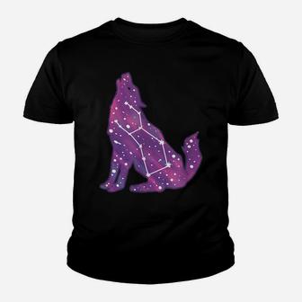 Wolf Constellation Astrophile And Nature Lover Youth T-shirt | Crazezy UK
