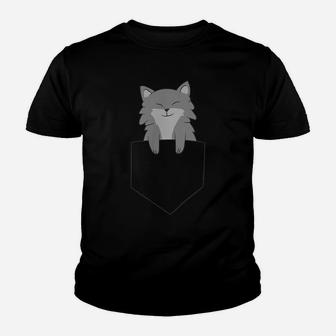 Wolf In Pocket Cute Wolves Lover Gift Funny Wolf Youth T-shirt | Crazezy AU