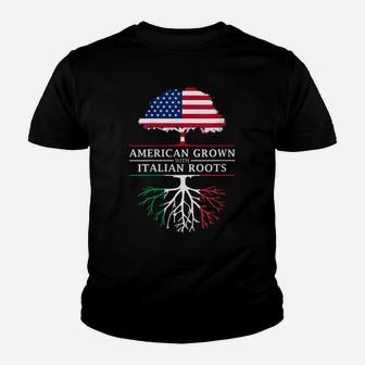 Womens American Grown With Italian Roots - Italy Youth T-shirt | Crazezy DE