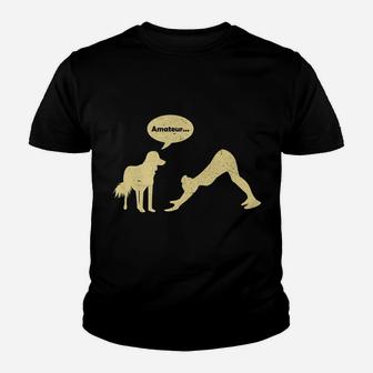 Womens Funny Downward Facing Dog Yoga Humor Comedy Womens Youth T-shirt | Crazezy DE