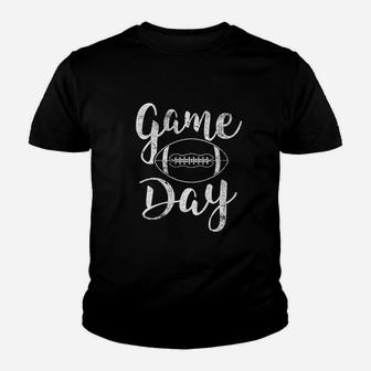 Womens Game Day Football Cute Football Youth T-shirt | Crazezy AU