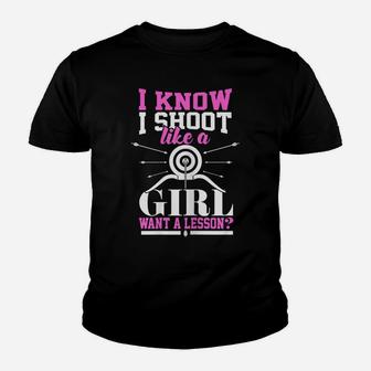 Womens Girls Archery Bow Hunting Mom Teen Gift Youth T-shirt | Crazezy CA